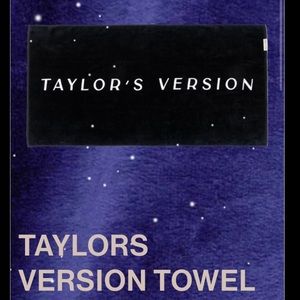 Taylor Swift Official Merch Towel Black Taylor’s Version Beach Pool